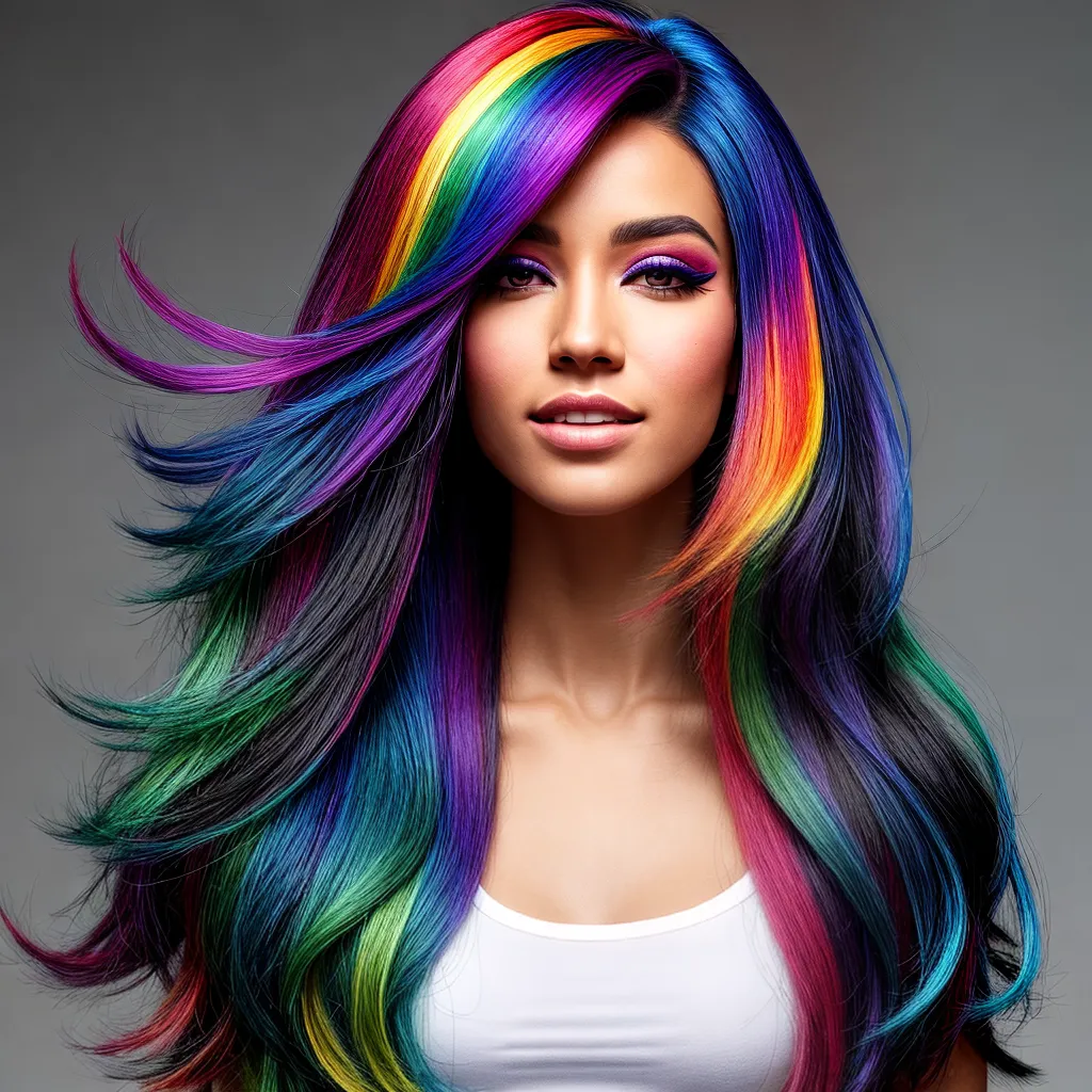 cabelo preto surpresa arco iris cabelo preto surpresa arco iris