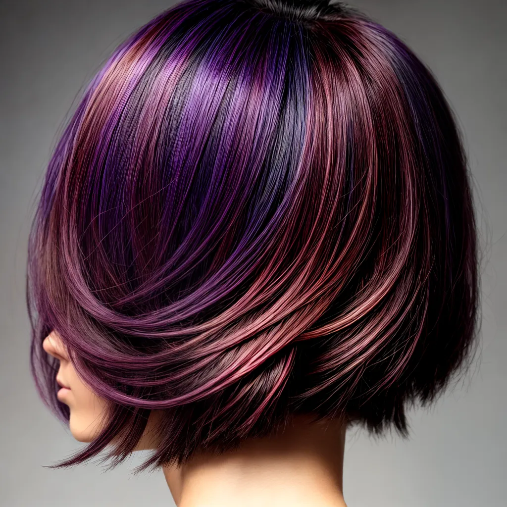 cabelo bicolor roxo marrom cabelo bicolor roxo marrom