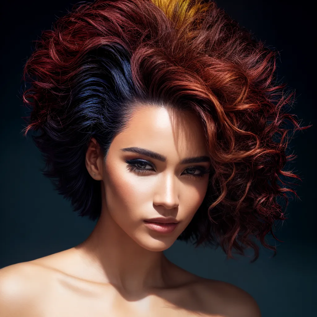 cabelo pixelizado futurista