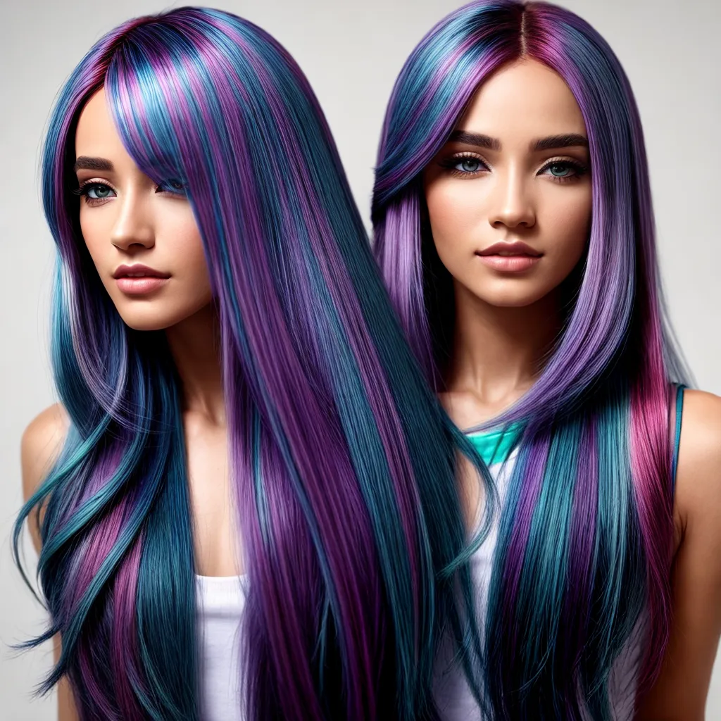 modelo cabelo colorido tendencia moda