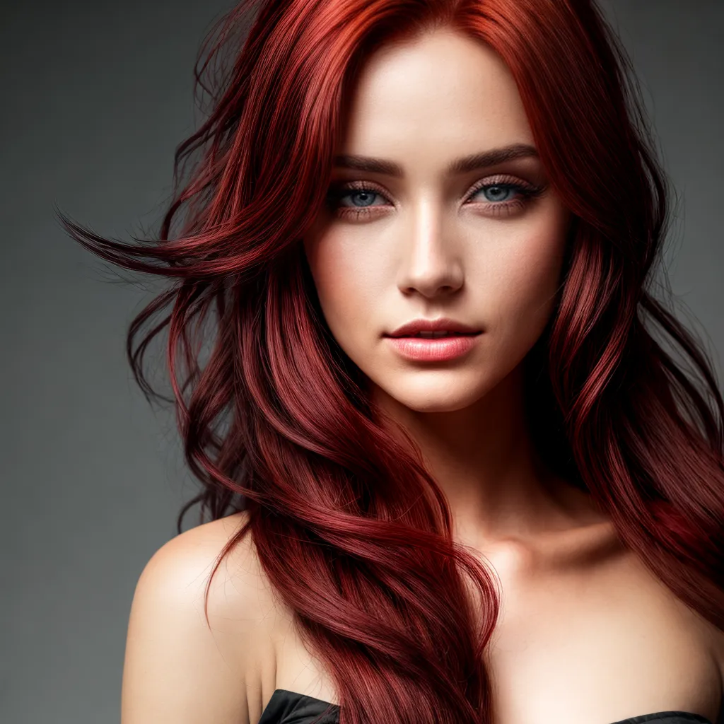 mulher olhos escuros cabelo vermelho 2