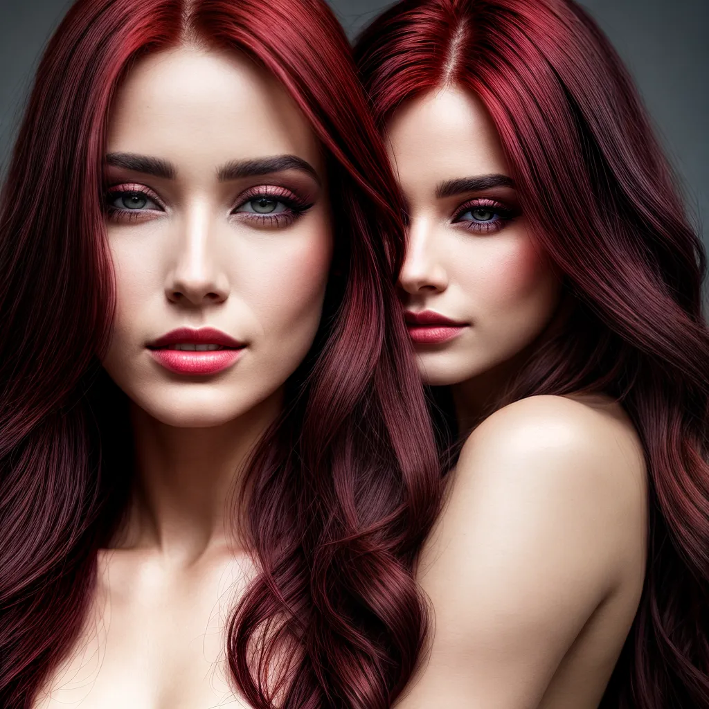 mulher olhos escuros cabelo vermelho 4