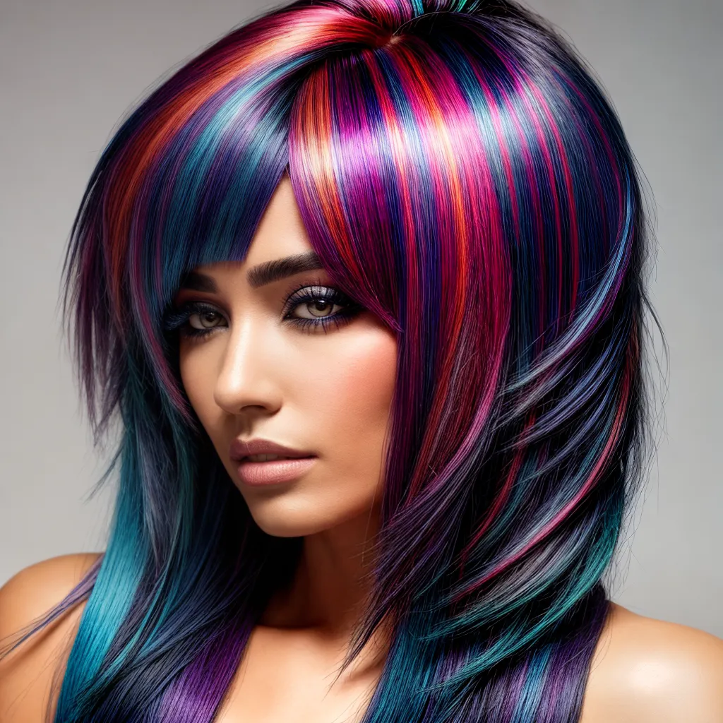 cabelo destaque zigzag vibrante cabelo destaque zigzag vibrante