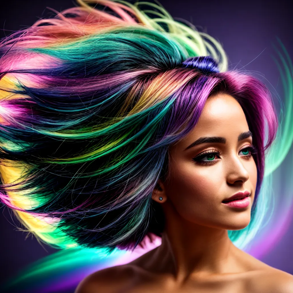 mulher cabelos longos aurora boreal