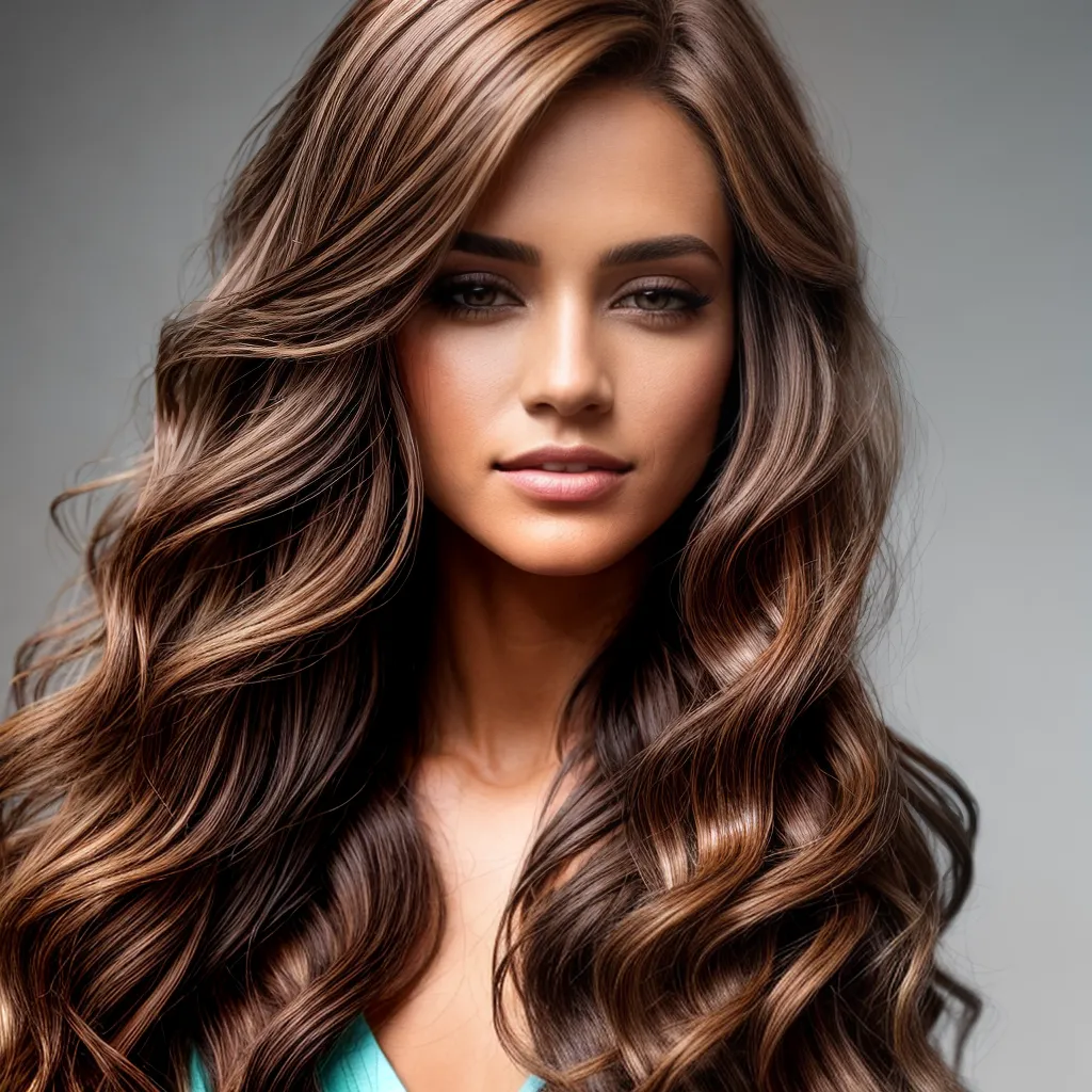 cabelo ondas tons terrosos iluminado