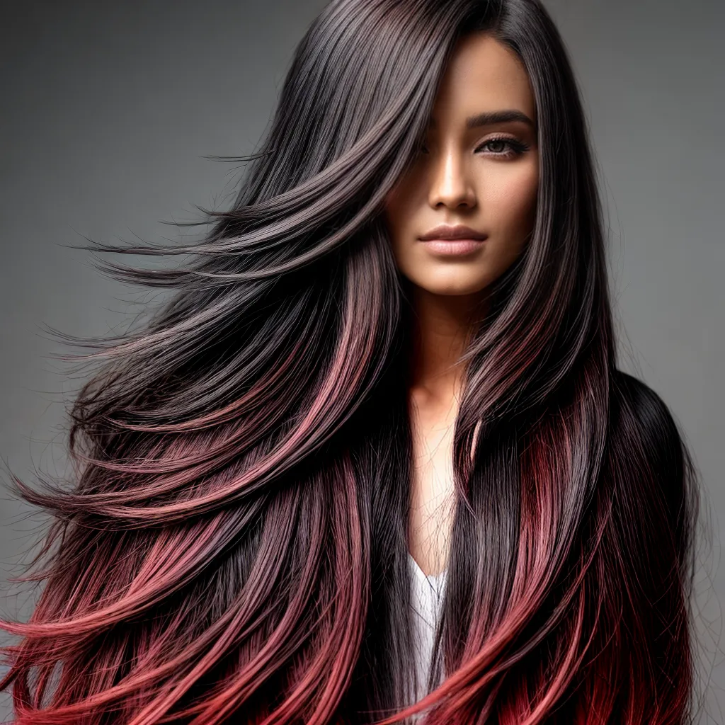 cabelo ombre invertido mulher