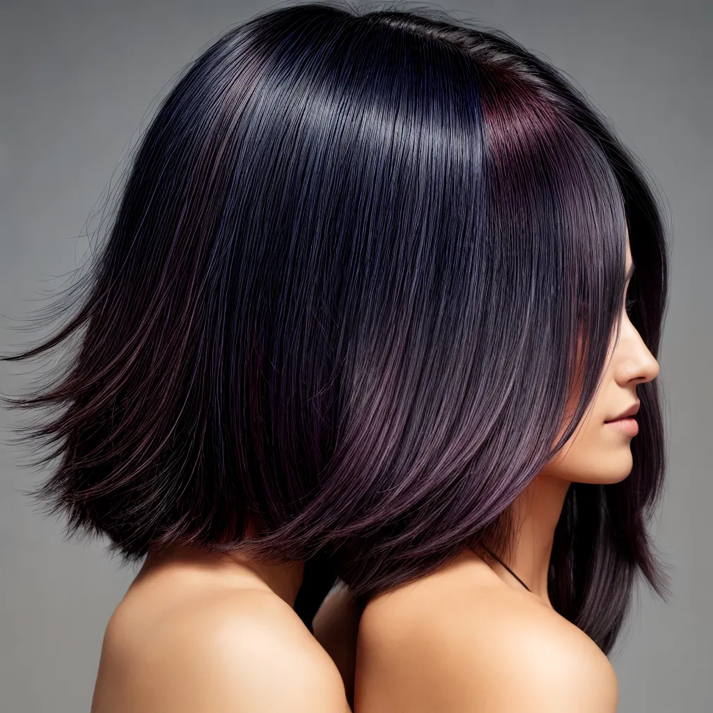 cabelo vibrante degrade invertido