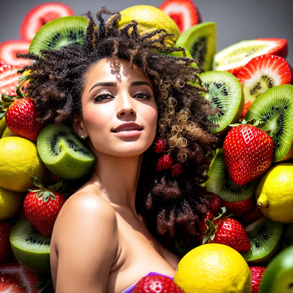 cabelo frutas destaque vibrante 1