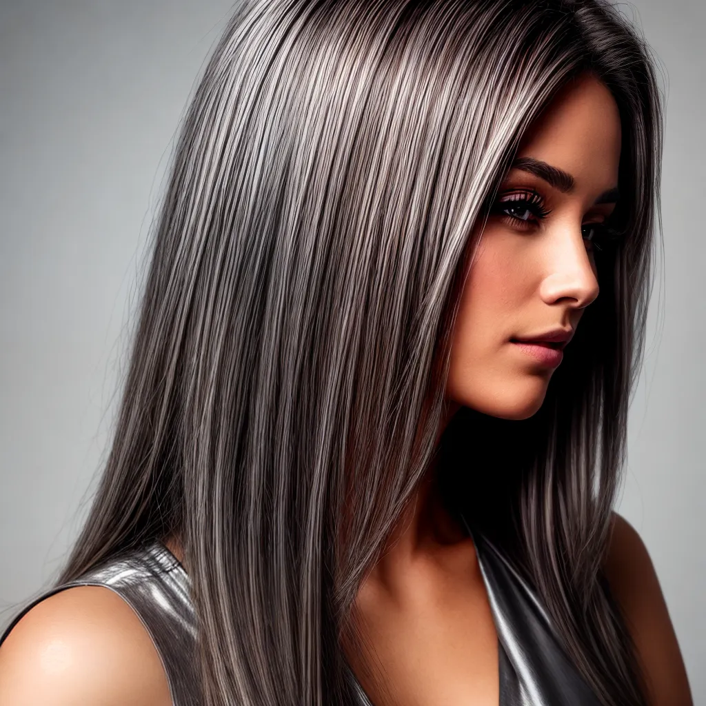 cabelo mulher destaques prateados