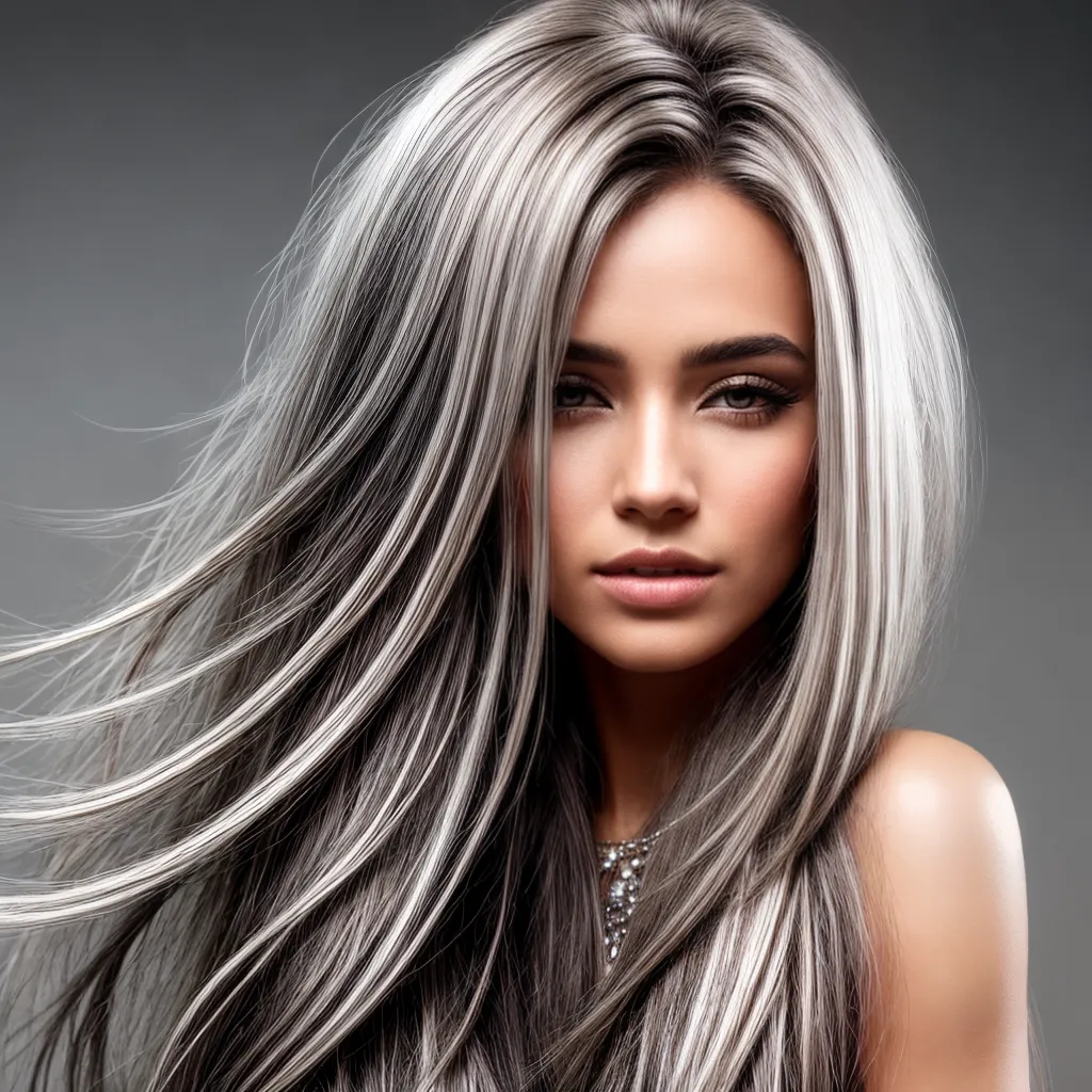cabelo prateado mulher estiloso