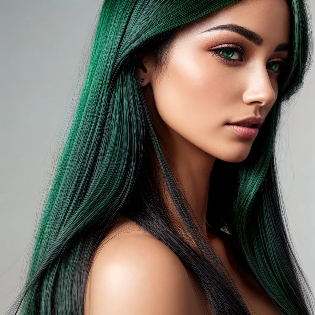 cabelo mulher destaque verde esmeralda cabelo mulher destaque verde esmeralda