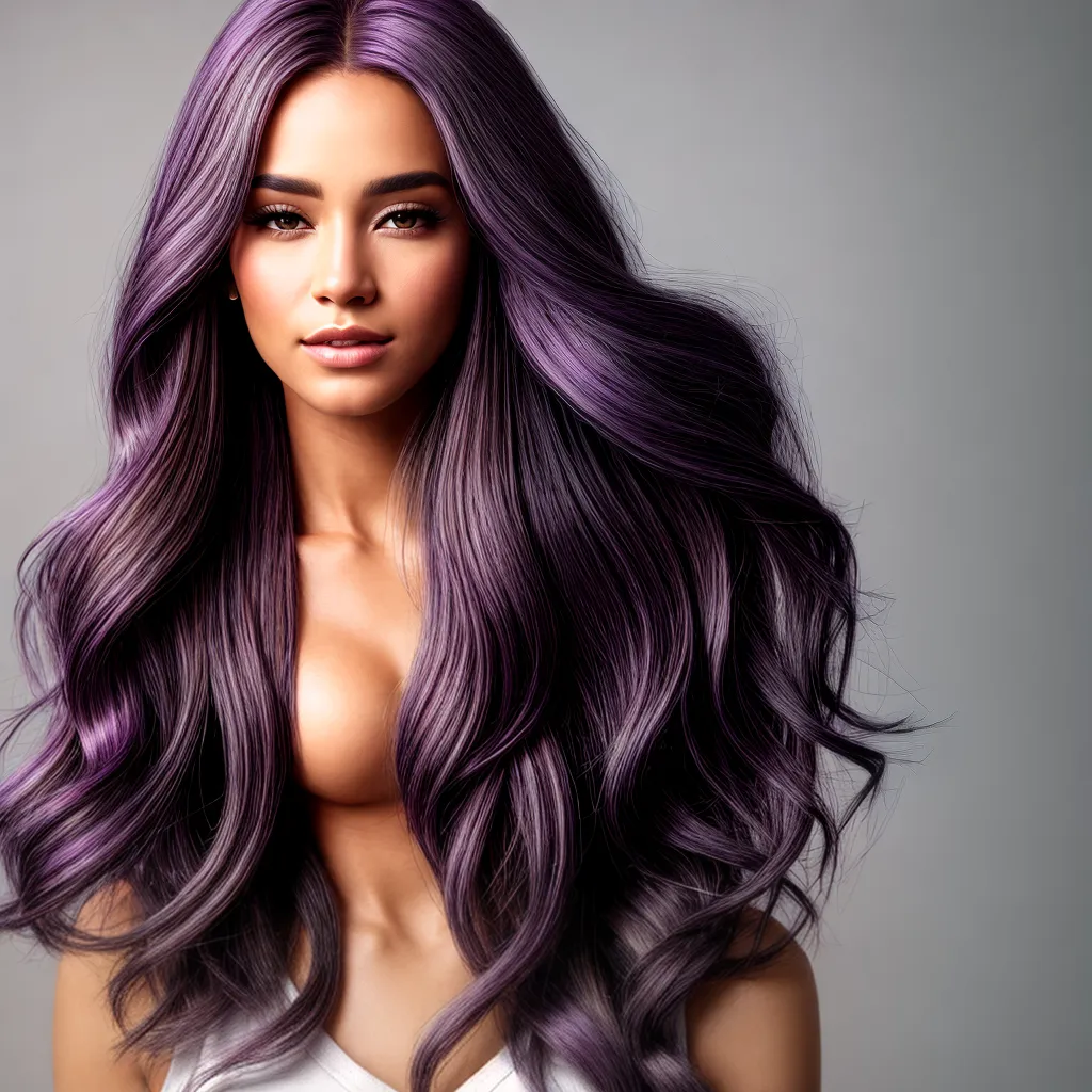 cabelo ametista destaques brilhantes cabelo ametista destaques brilhantes