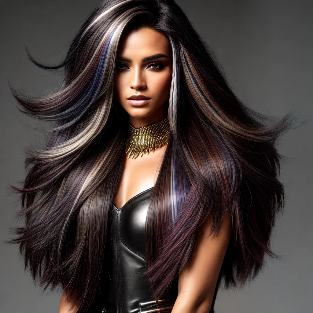 cabelo escuro metalico destaques hematita