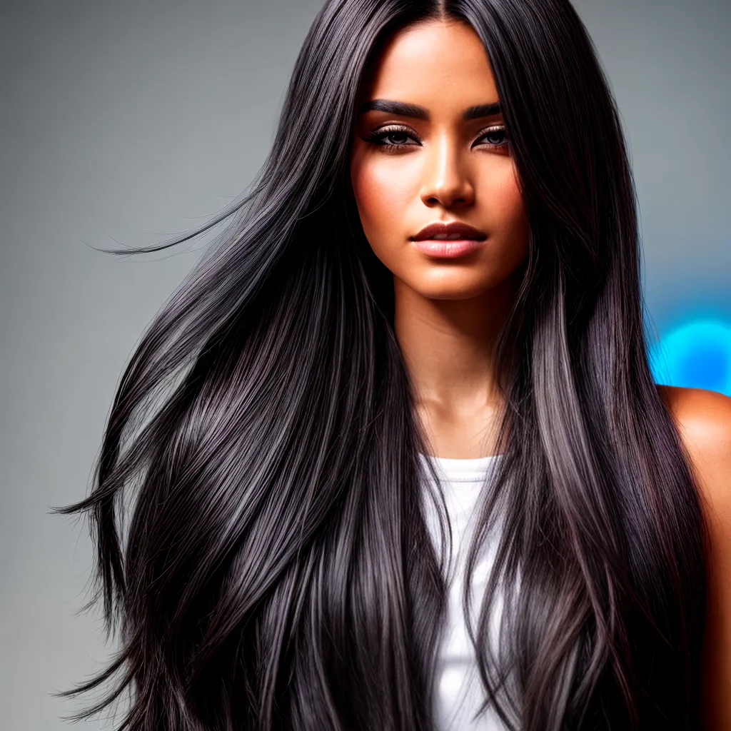 cabelo mulher escuro hematita brilho
