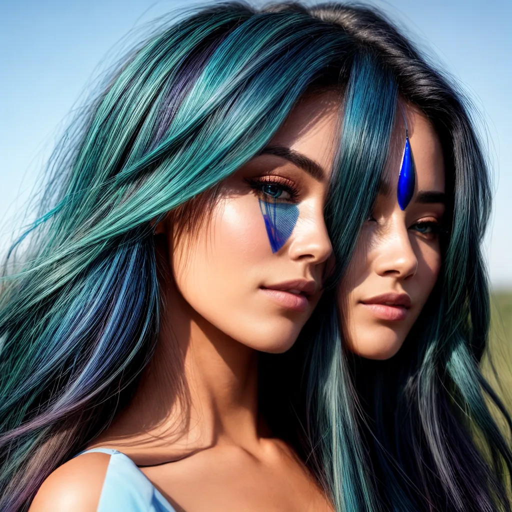 cabelo azurite destaques sol