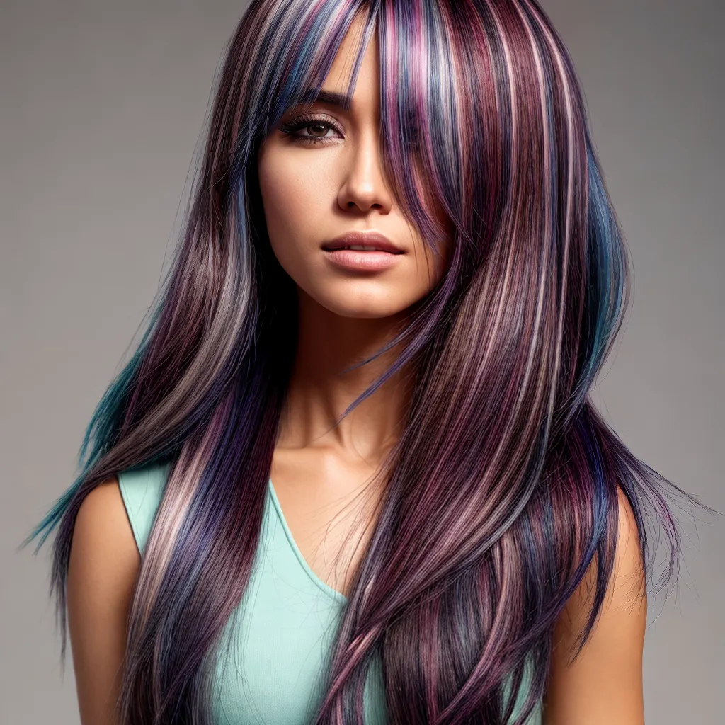 cabelo mechas rosa