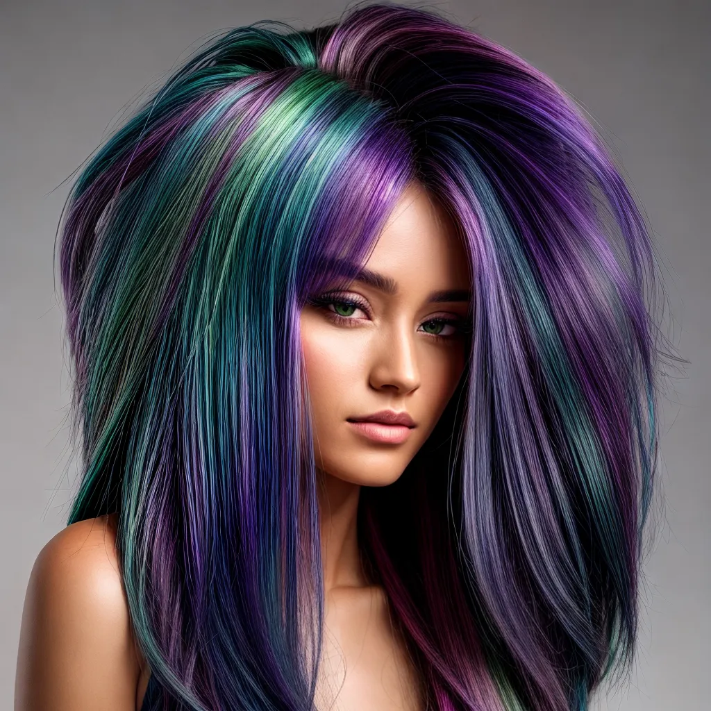 cabelo fluorita destaque vibrante cabelo fluorita destaque vibrante