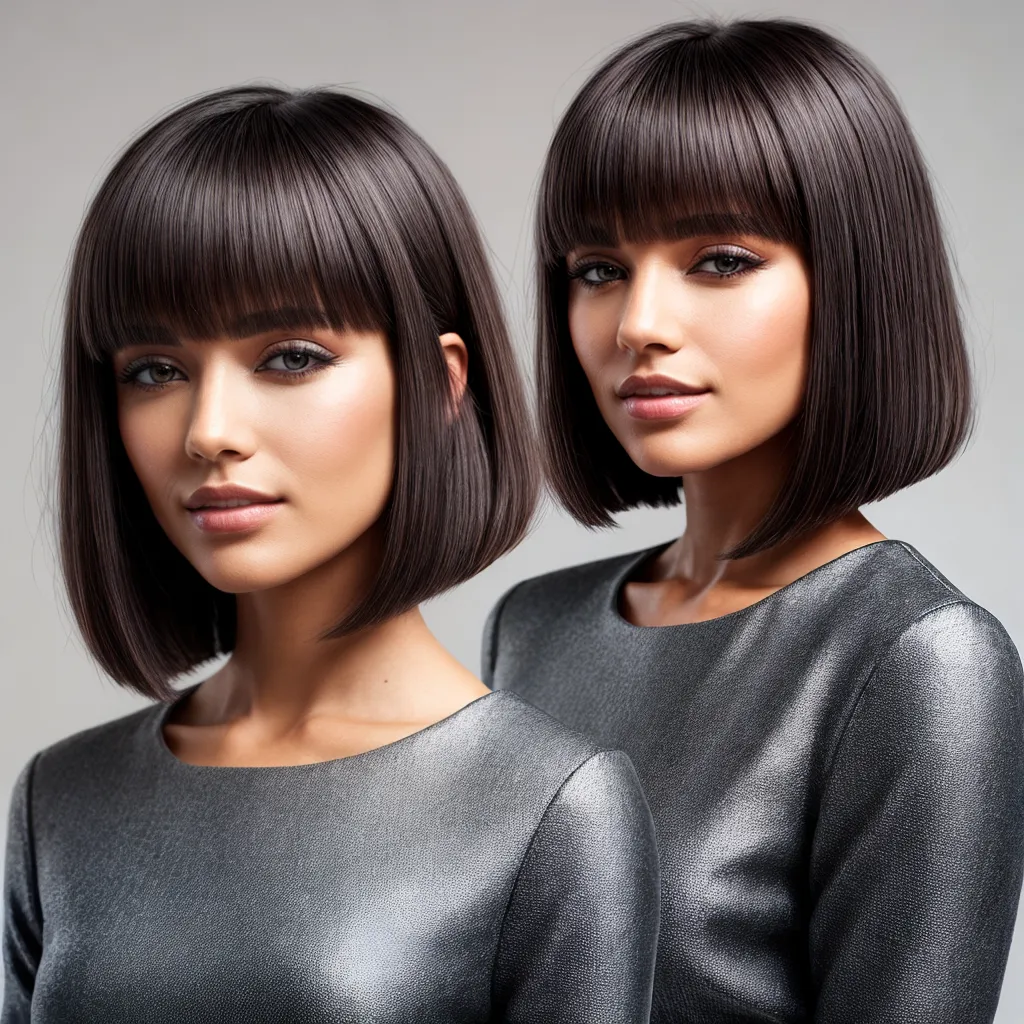 corte bob franja chic
