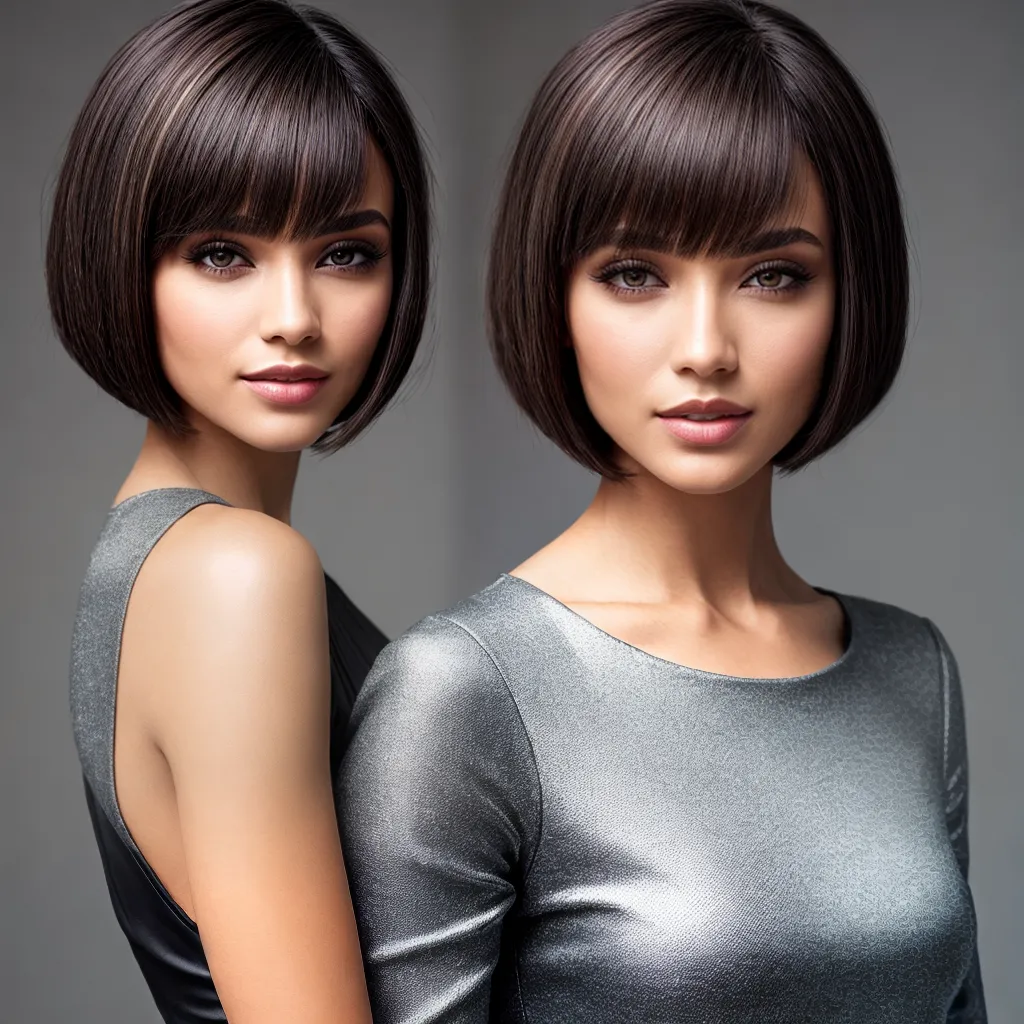 mulher estilosa corte bob cabelo cinza mulher estilosa corte bob cabelo cinza