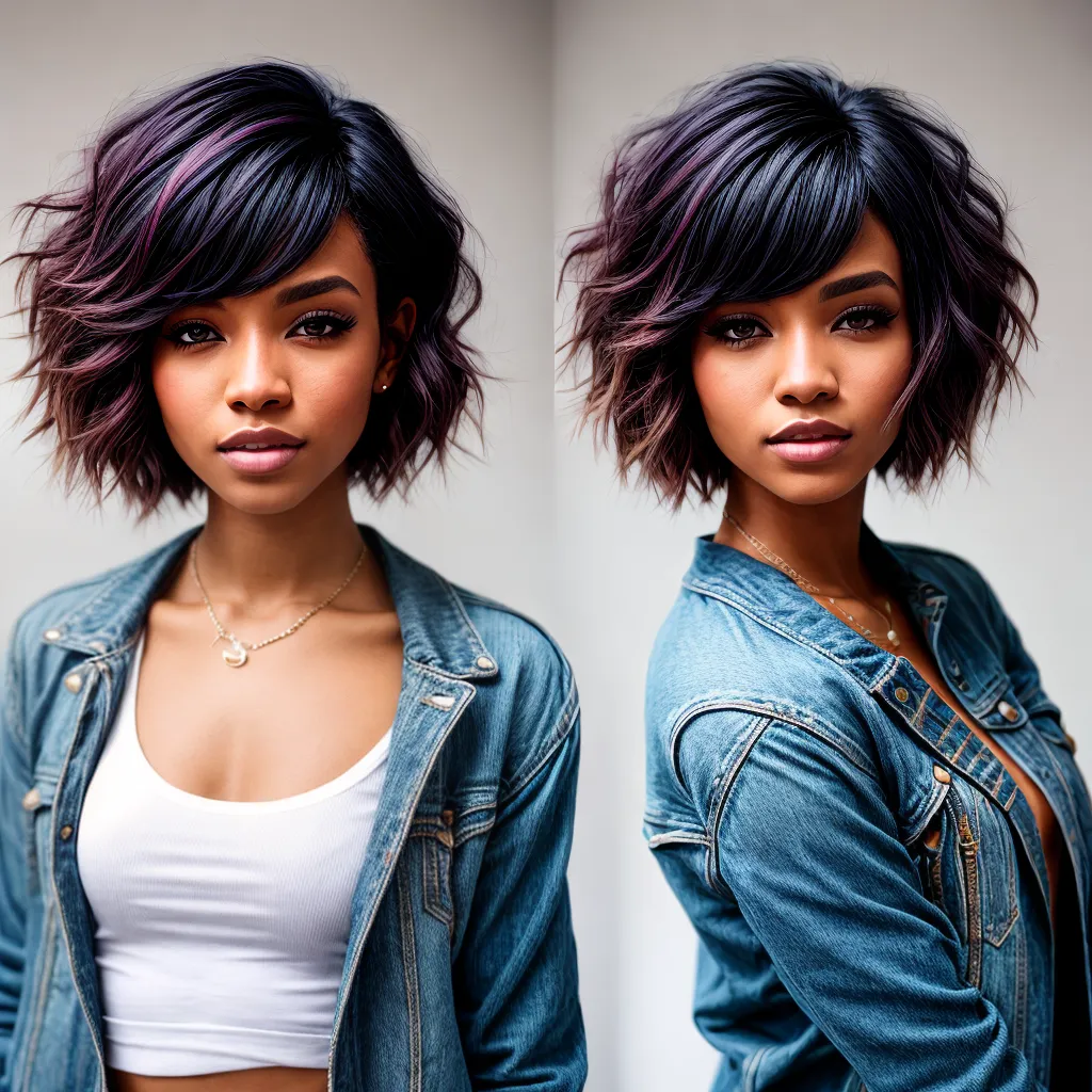 mulher estilo despojado cabelo curto
