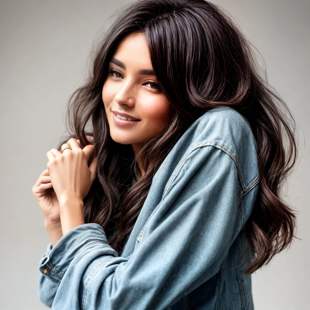 mulher estilo despojado cabelo ondulado 1