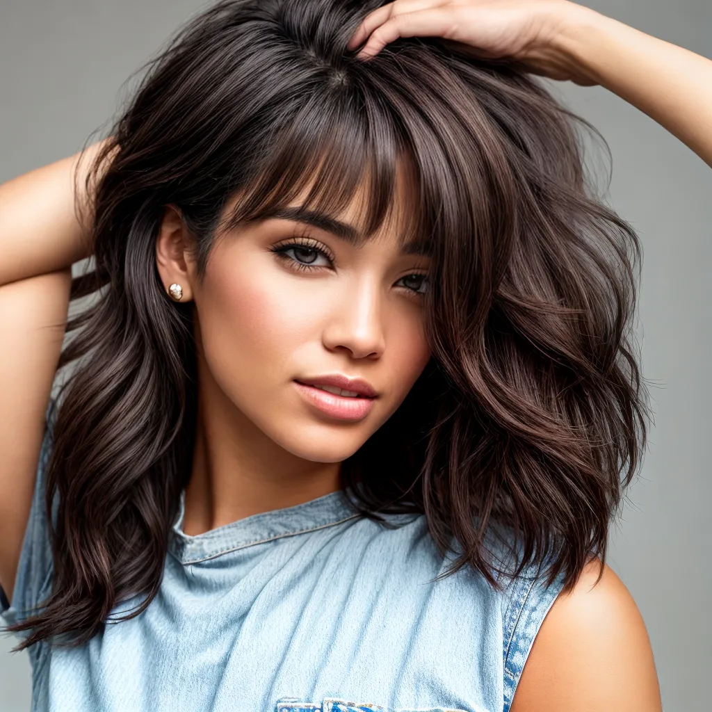 mulher estilo despojado corte cabelo