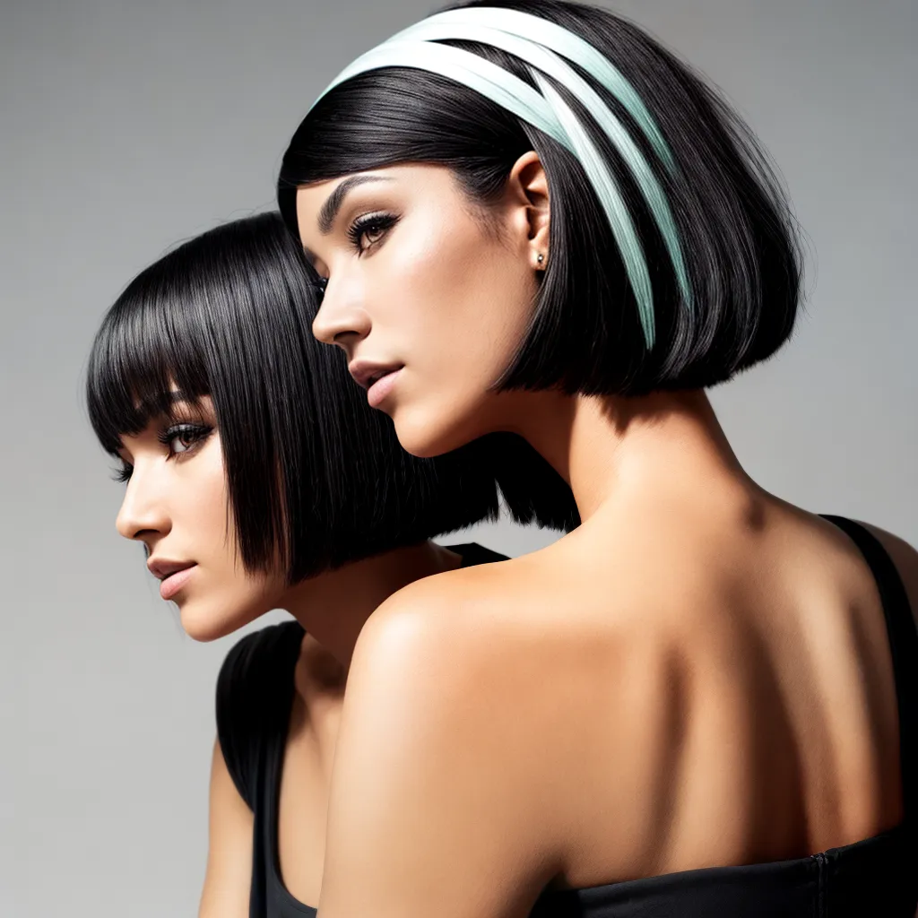 mulher cabelo curto bob elegante