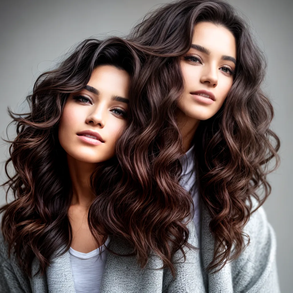cabelo ondulado medio mulher