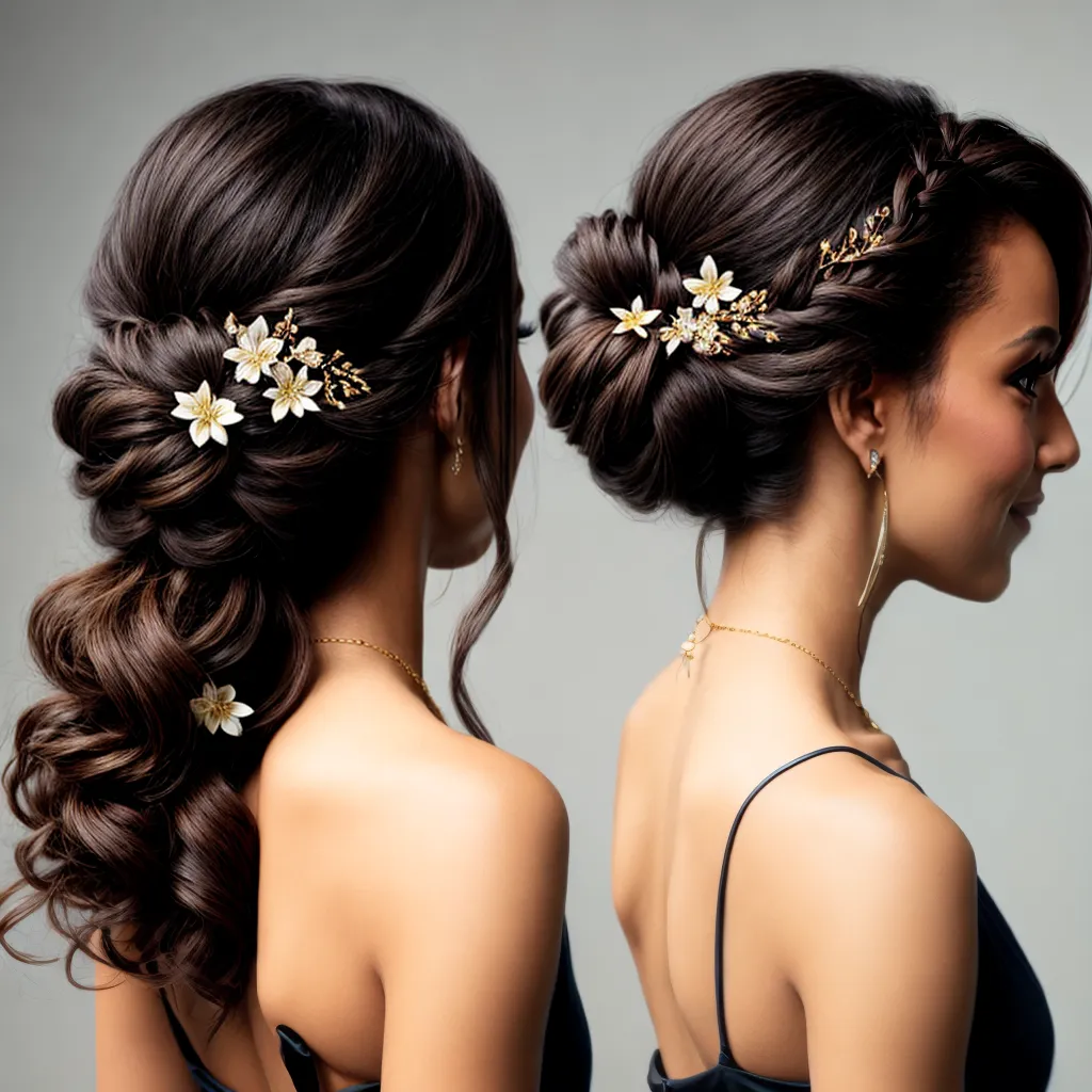 penteado tranca flor sorriso