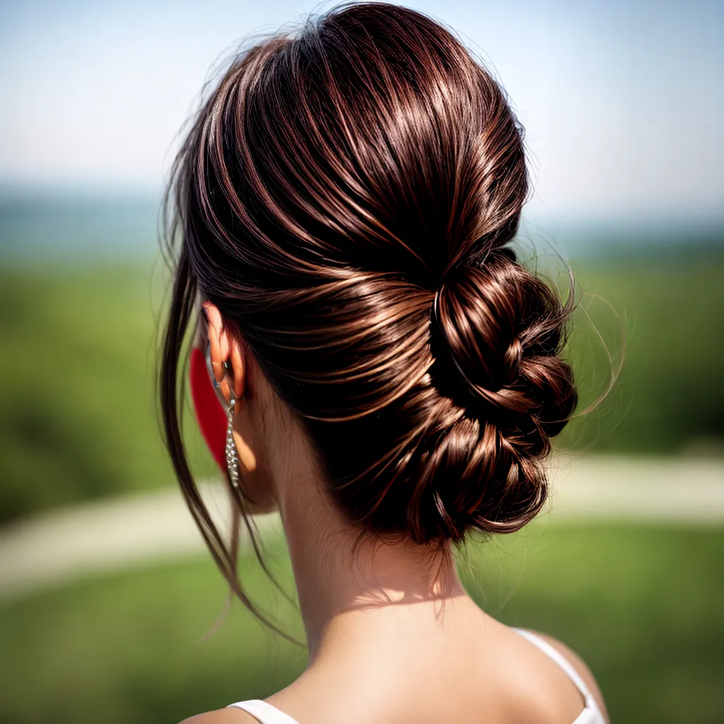 mulher coques estilos cabelo