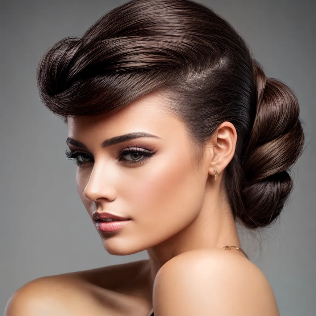 mulher penteado chique sofisticado