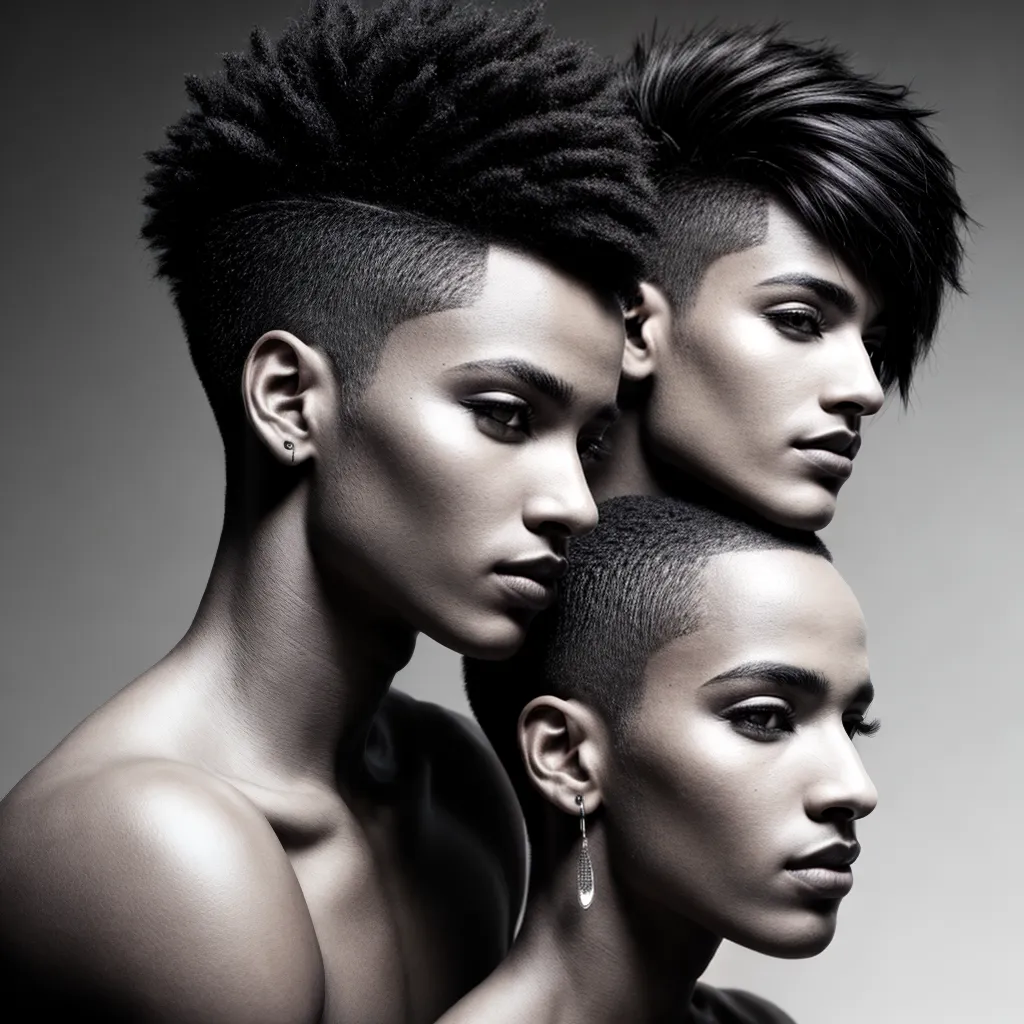 cabelo curto androgino preto branco cabelo curto androgino preto branco