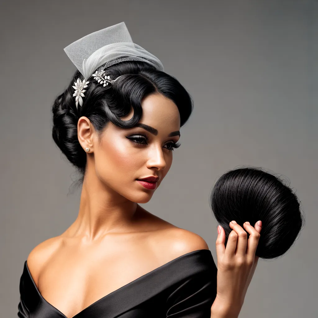 mulher penteado vintage preto branco mulher penteado vintage preto branco