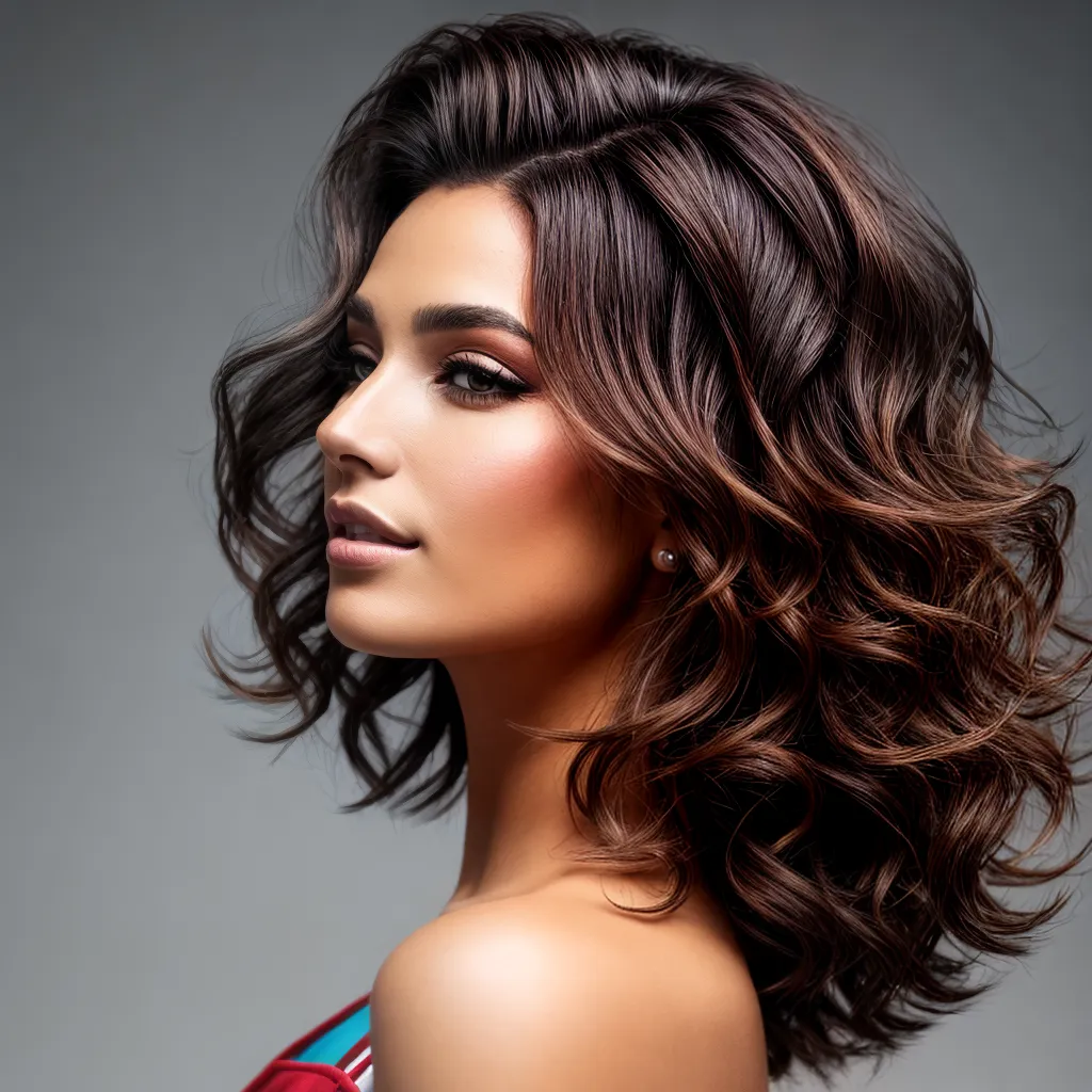 cabelo curto ondulado volumoso