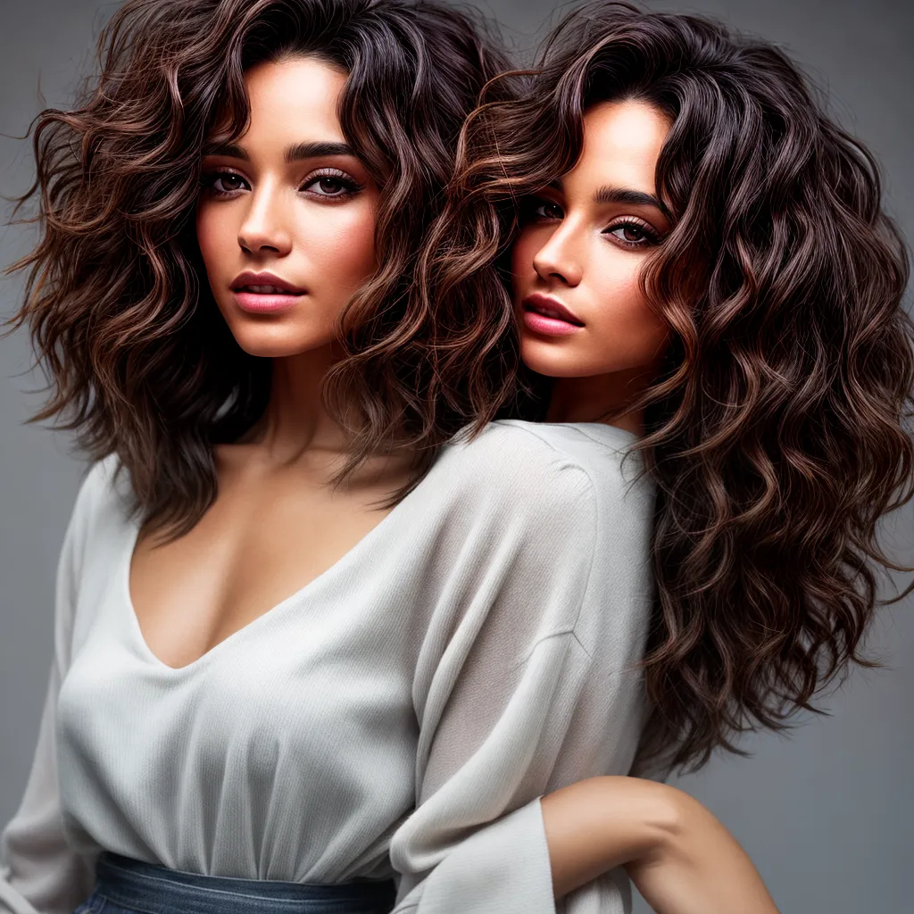mulher cabelo ondulado volumoso