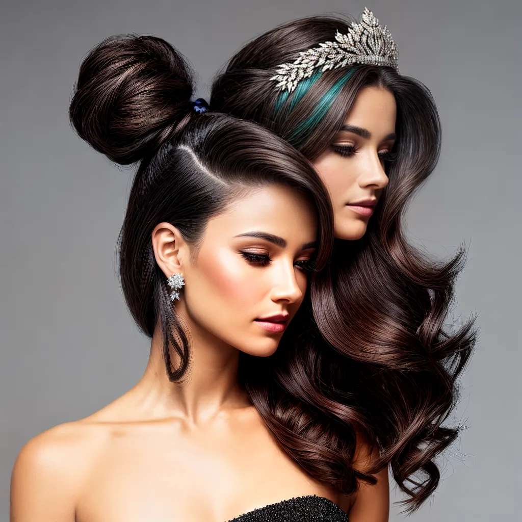 mulher corte cabelo tiara estilosa