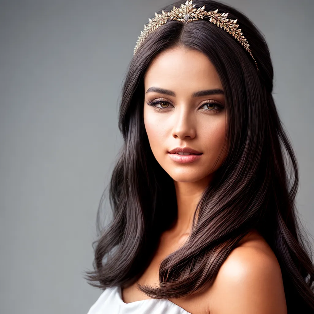 mulher cabelo tiara estilo elegante