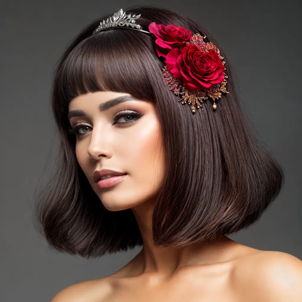 mulher cabelo tiara glamour