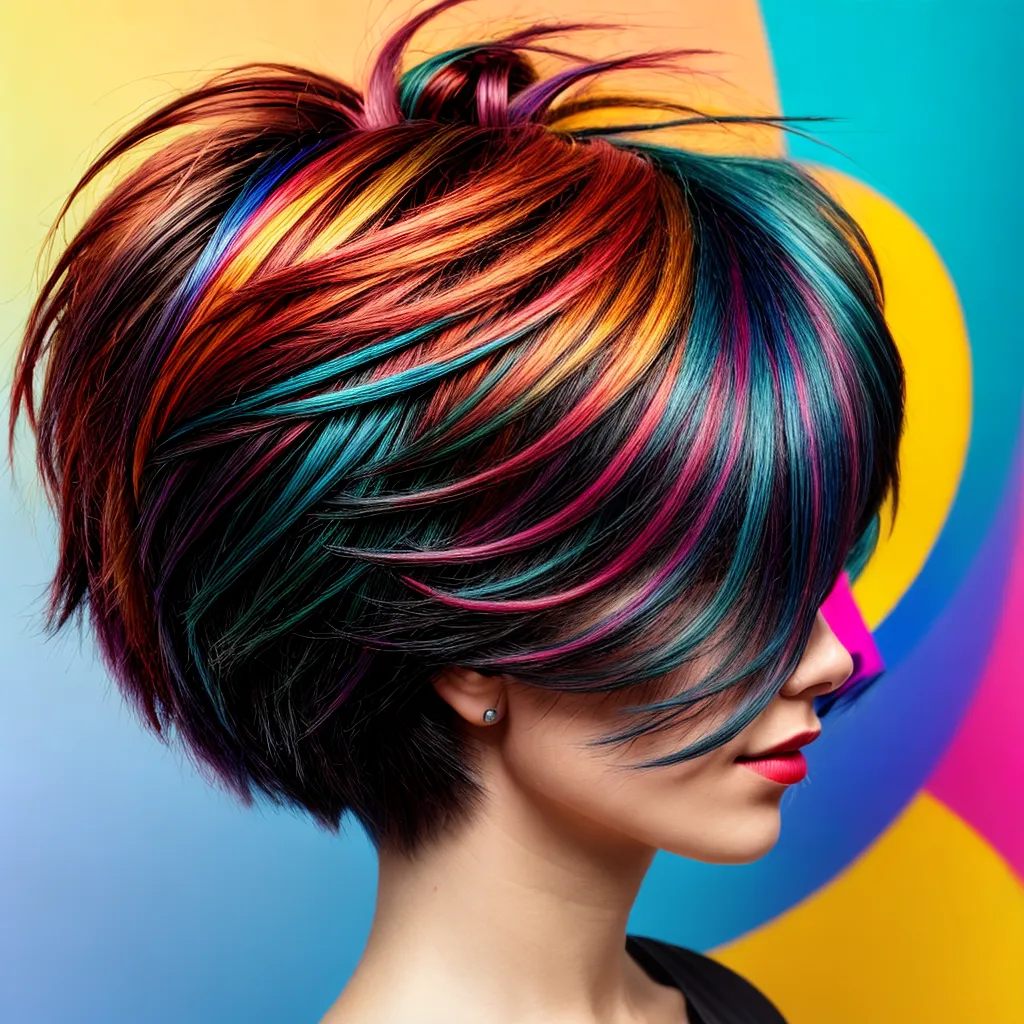 cabelo assimetrico colorido kandinsky cabelo assimetrico colorido kandinsky