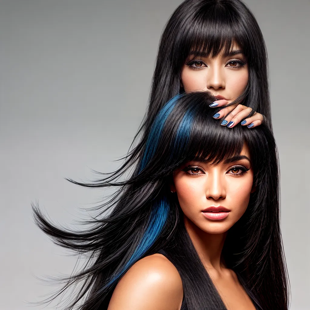 mulher cabelo longo corte estiloso mulher cabelo longo corte estiloso