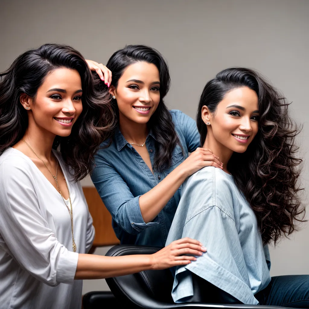 mulher cabelo ondulado corte sorriso 1 mulher cabelo ondulado corte sorriso 1