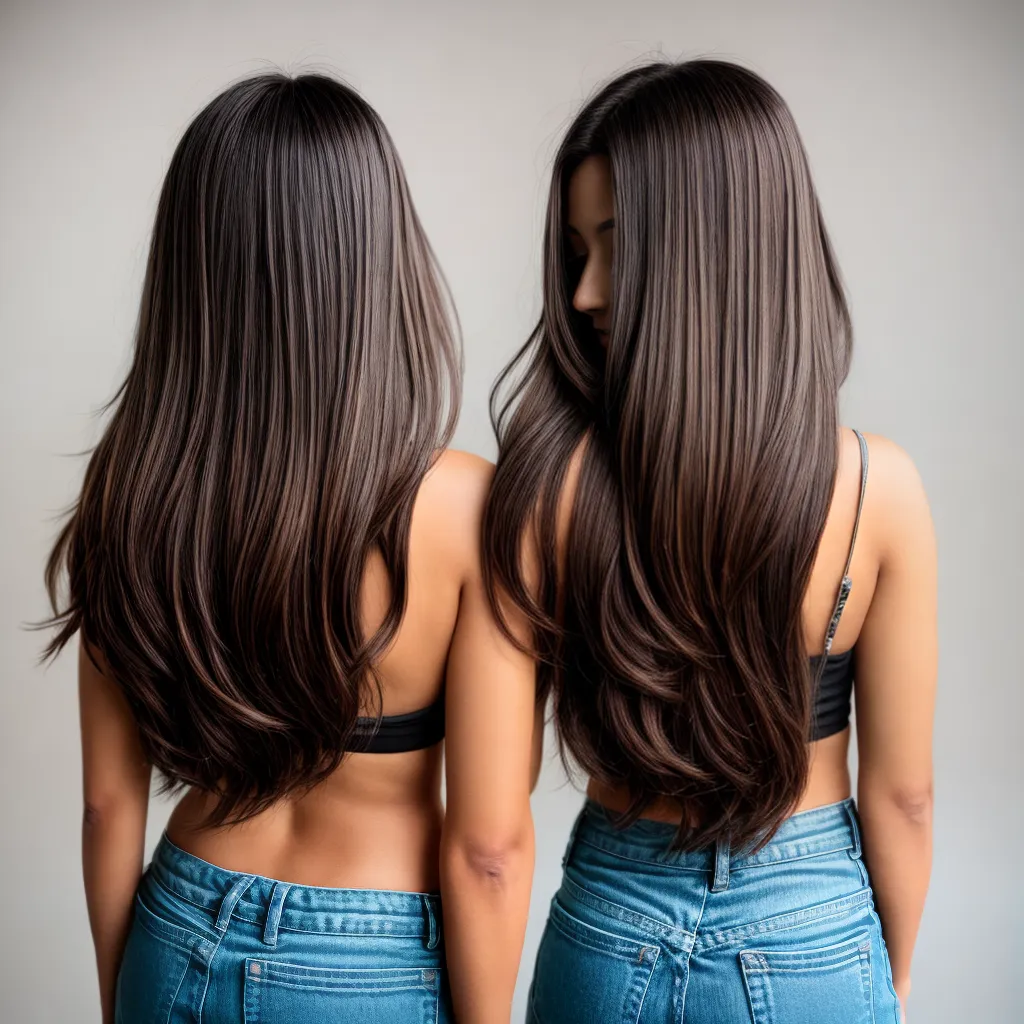 mulher cabelo longo balayage ondas