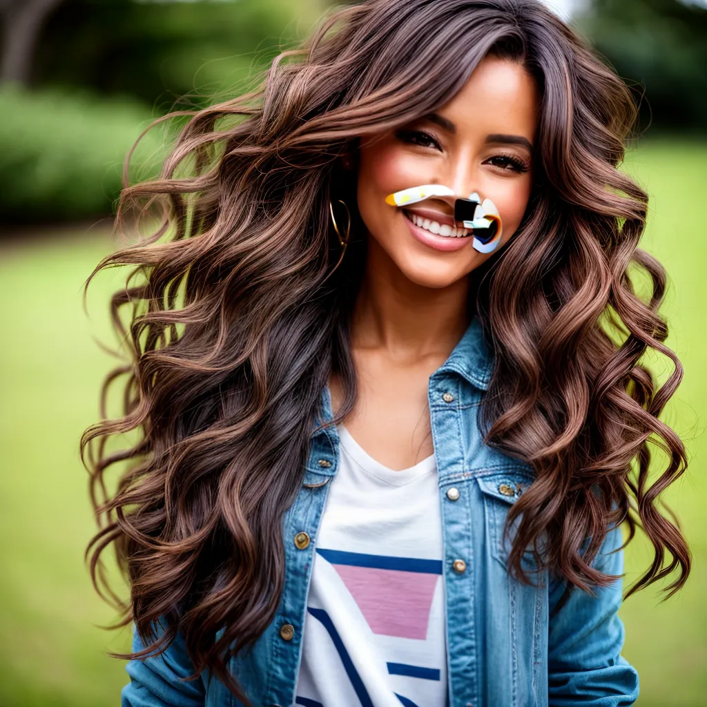 mulher cabelo balayage tendencia sorriso