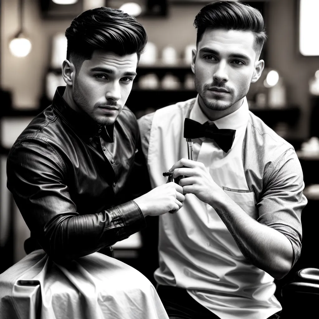 corte classico homem barbeiro vintage