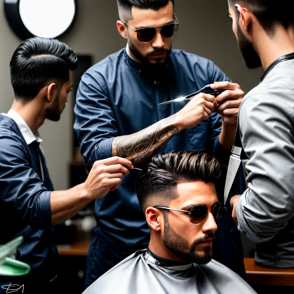 barbeiro corte precisao reflexo ferramentas