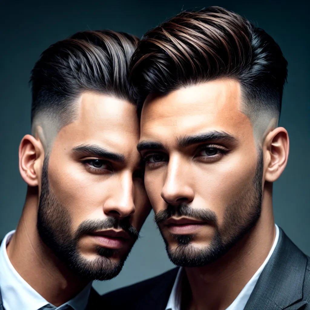 corte estiloso homem expressao confiante corte estiloso homem expressao confiante