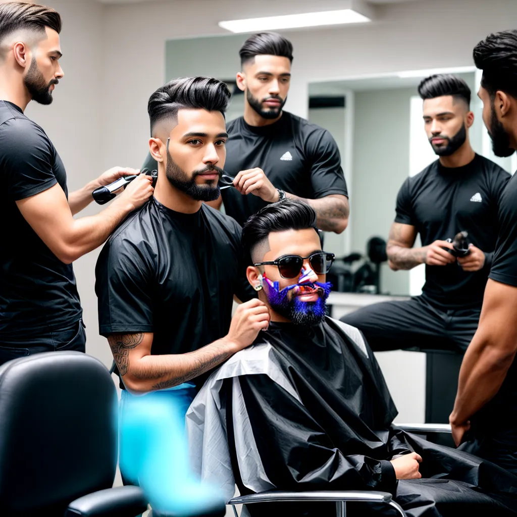 barbeiro estiloso corte masculino barbeiro estiloso corte masculino