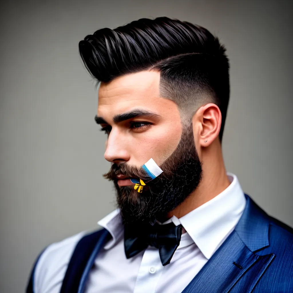 noivo corte moderno barba elegante