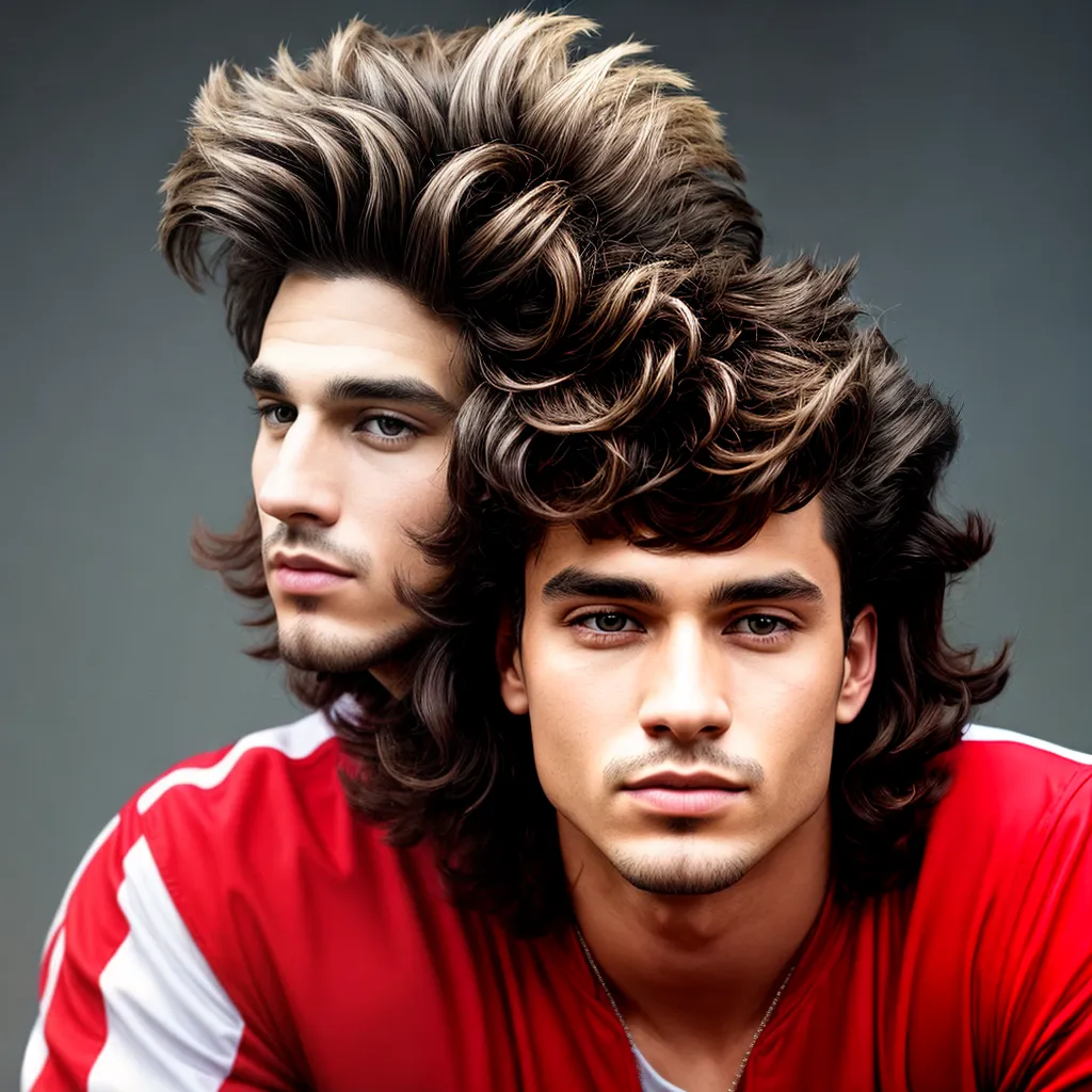 cabelo mullet jovem estilo 1980