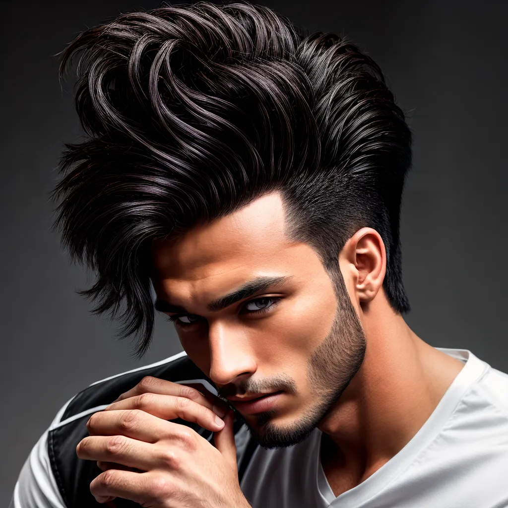 cabelo mullet jovem confiante